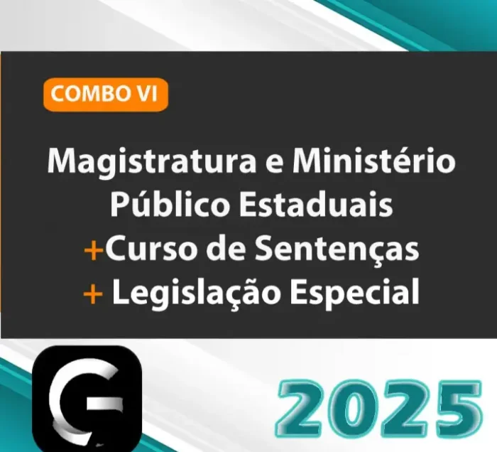 Magistratura e Ministério Público Estadual G7 2025 Juiz Estadual e Promotor – Brinde curso anterior 2024 - Rateio Juiz Mp Tj tribunais