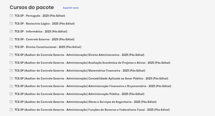 TCE SP Auditor de Controle Externo - Administracao - Pós-edital 2025 Estrategia – Rateio Pos Edital Tribunal Estadual Sao Paulo Fiscal Posedital TCESP Auditor Adm - Imagem 2