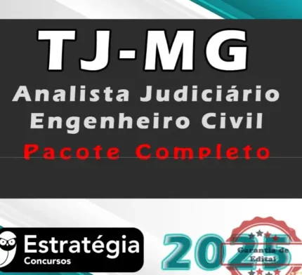 TJ-MG Analista Judiciário – Engenheiro Civil Pacotaço – 2025 COM GARANTIA – PÓS-EDITAL - Rateio TJ MG Minas Gerais Tribunal de Justica
