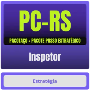 PC-RS (Inspetor) Pacotaço – Pacote Teórico + Pacote Passo Estratégico - Rateio PC RS Rio grande do Sul Agente Policial Policia Civil