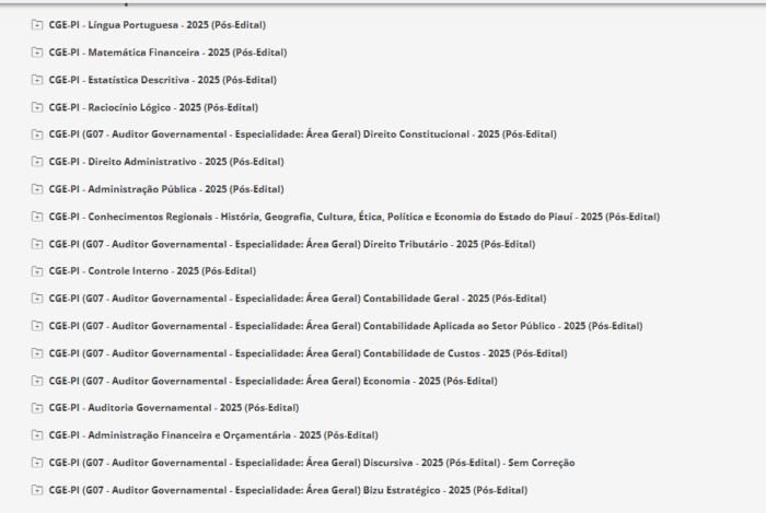 CGE PI Auditor Governamental Área: Geral Pós-edital 2025 - Estrategia - Rateio Piaui Secretaria da Fazenda SefazPi Pos Edital 2025 CGEPI - Imagem 2