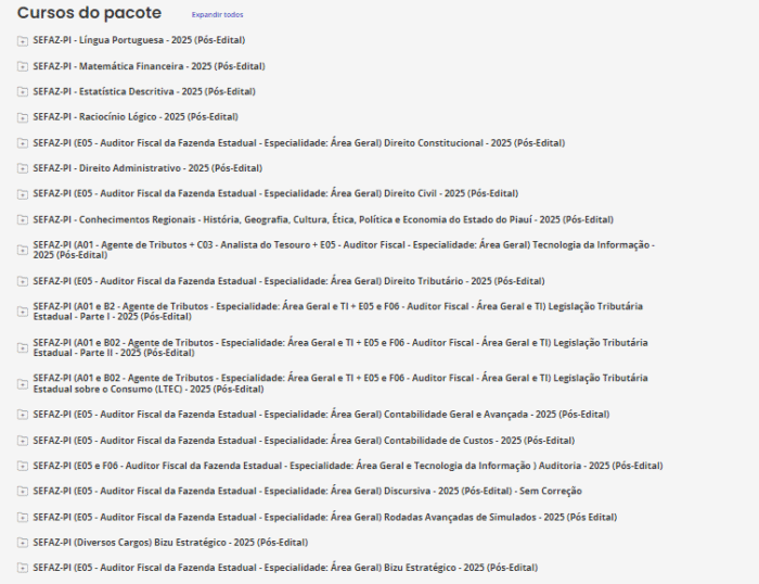 SEFAZ PI Auditor Fiscal Pós-edital 2025 - Estrategia - Rateio Piaui Secretaria da Fazenda SefazPi Pos Edital 2025 - Imagem 3