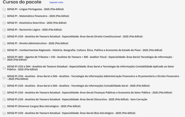 SEFAZ PI Analista do Tesouro Pós-edital 2025 - Estrategia - Rateio Piaui Secretaria da Fazenda SefazPi Pos Edital 2025 - Imagem 2