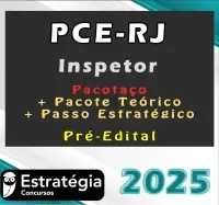 PCE-RJ (Inspetor) – Pacotaço – Pacote Teórico + Pacote Passo Estratégico – Estrategia 2025 - Rateio PC RJ Rio De Janeiro Policia Civil Policial