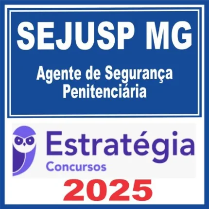 Polícia Penal MG - SEJUSP MG (Policial Penal) Pacote Completo - Rateio PP MG Agepen MG Minas Gerais Policial Penal PPMG