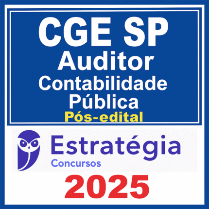 CGE SP Auditor Contabilidade Pública Pós-edital 2025 – Estrategia – Rateio CGESP Controladoria Geral do Estado de São Paulo Pos Edital Posedital