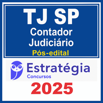 TJ SP Contador Judiciário Pós Edital 2025 - Estrategia - Rateio TJSP Tribunal Sao Paulo Contabilidade Posedital