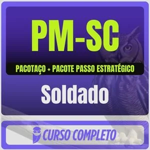 PM SC (Soldado) Pacotaço – Pacote Teórico + Pacote Passo Estratégico - 2025 Estratégia - Policia Militar