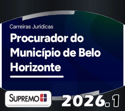 Procurador do Município PGM Belo Horizonte 2026 – Pré-edital Supremotv - Rateio PGM BH Supremo TV