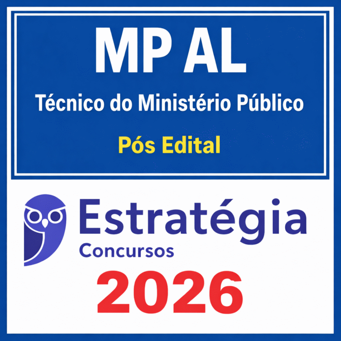 MP AL (Técnico do Ministério Público) Pacotaço - Pacote Teórico + Pacote Passo Estratégico - 2026 (Pós Edital) - Estratégia - Rateiio MPAP Alagoas Póseeditatl
